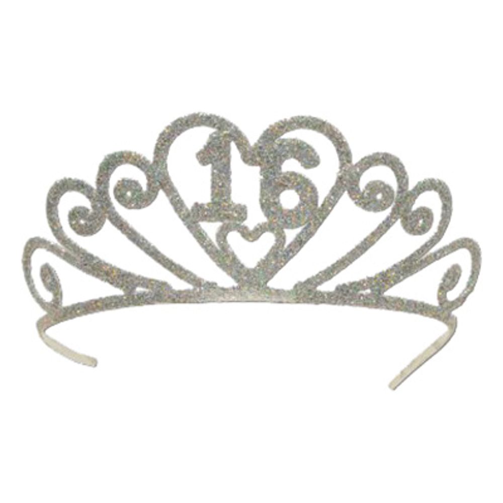 Glittertiara med Siffror