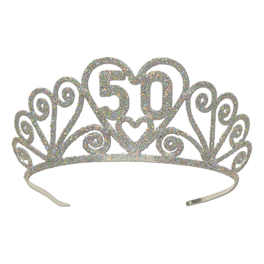 Glittertiara med Siffror