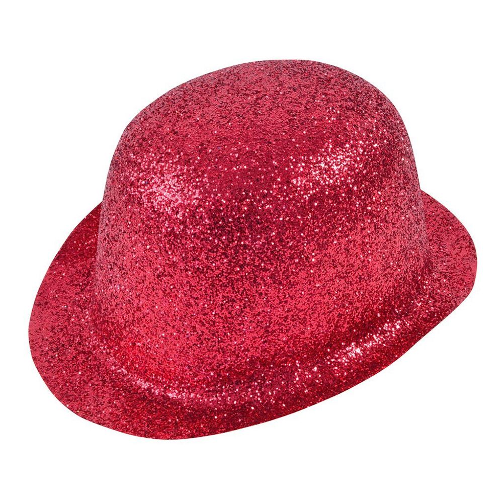Glitrende Bowlerhatt Rød
