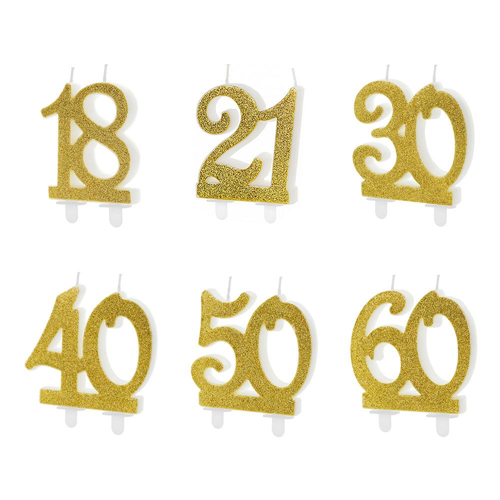 Kimaltava Kakkukynttilä Numero