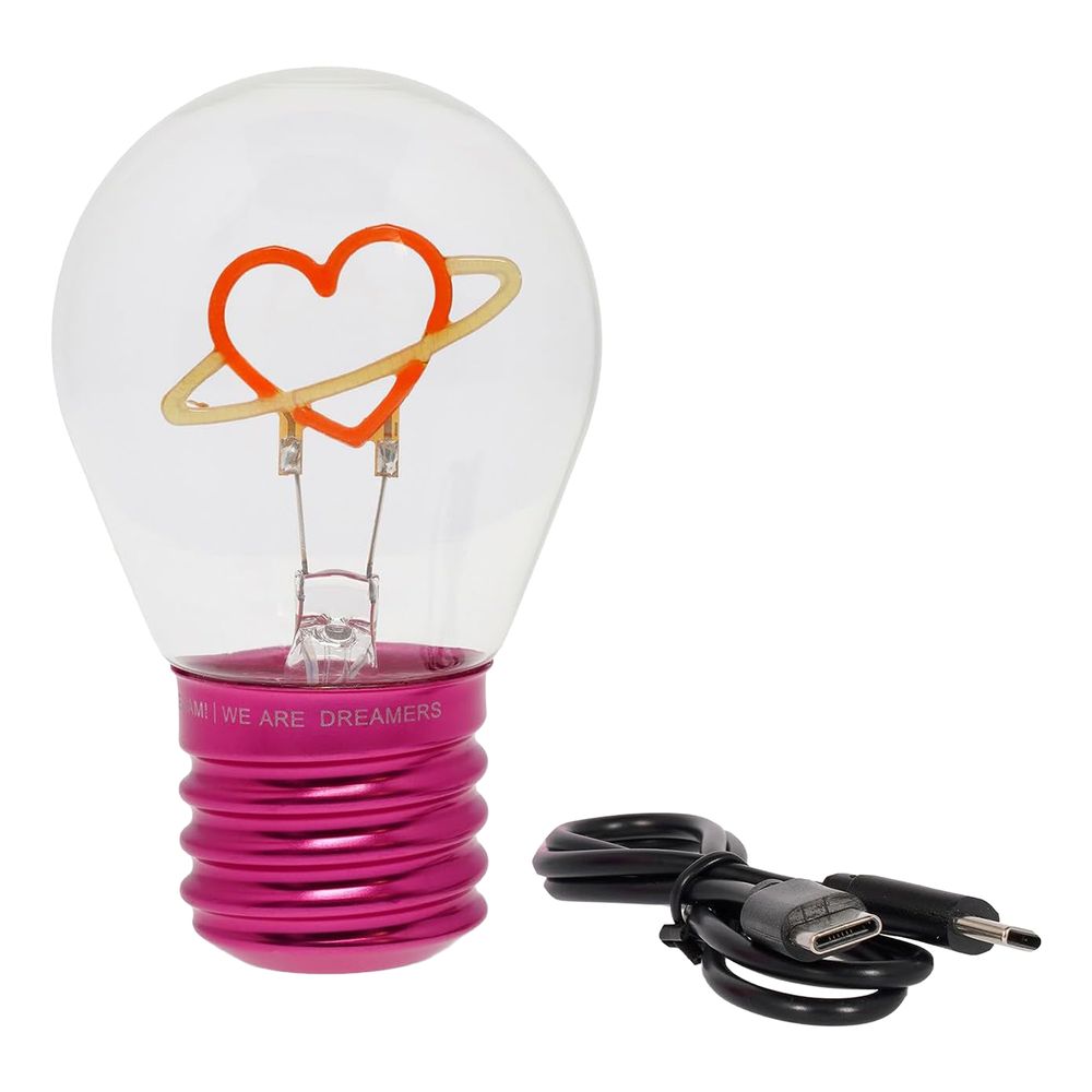 Bordlampe i Glødepæreform Planet Heart