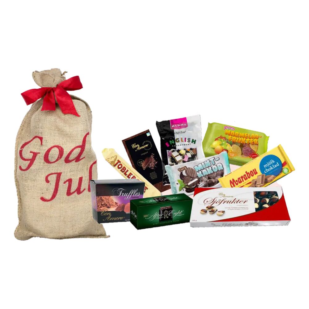 God Jul Jutesäck med Godis