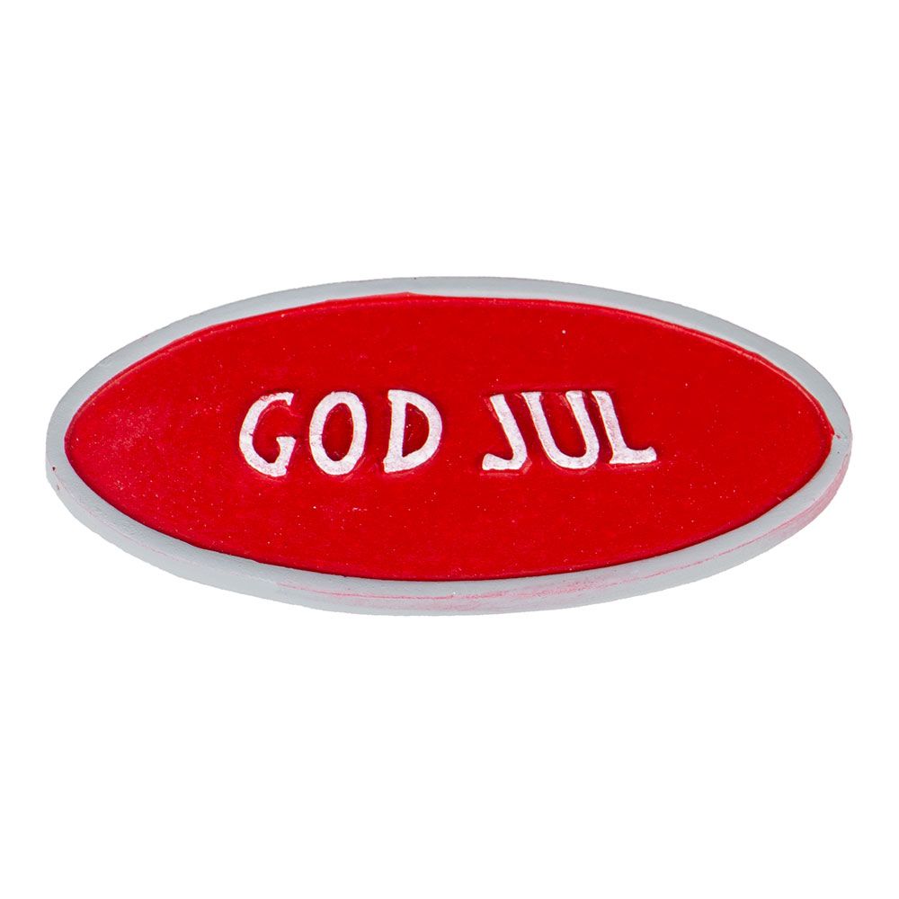 God Jul Skilt til Rampenissens Dør