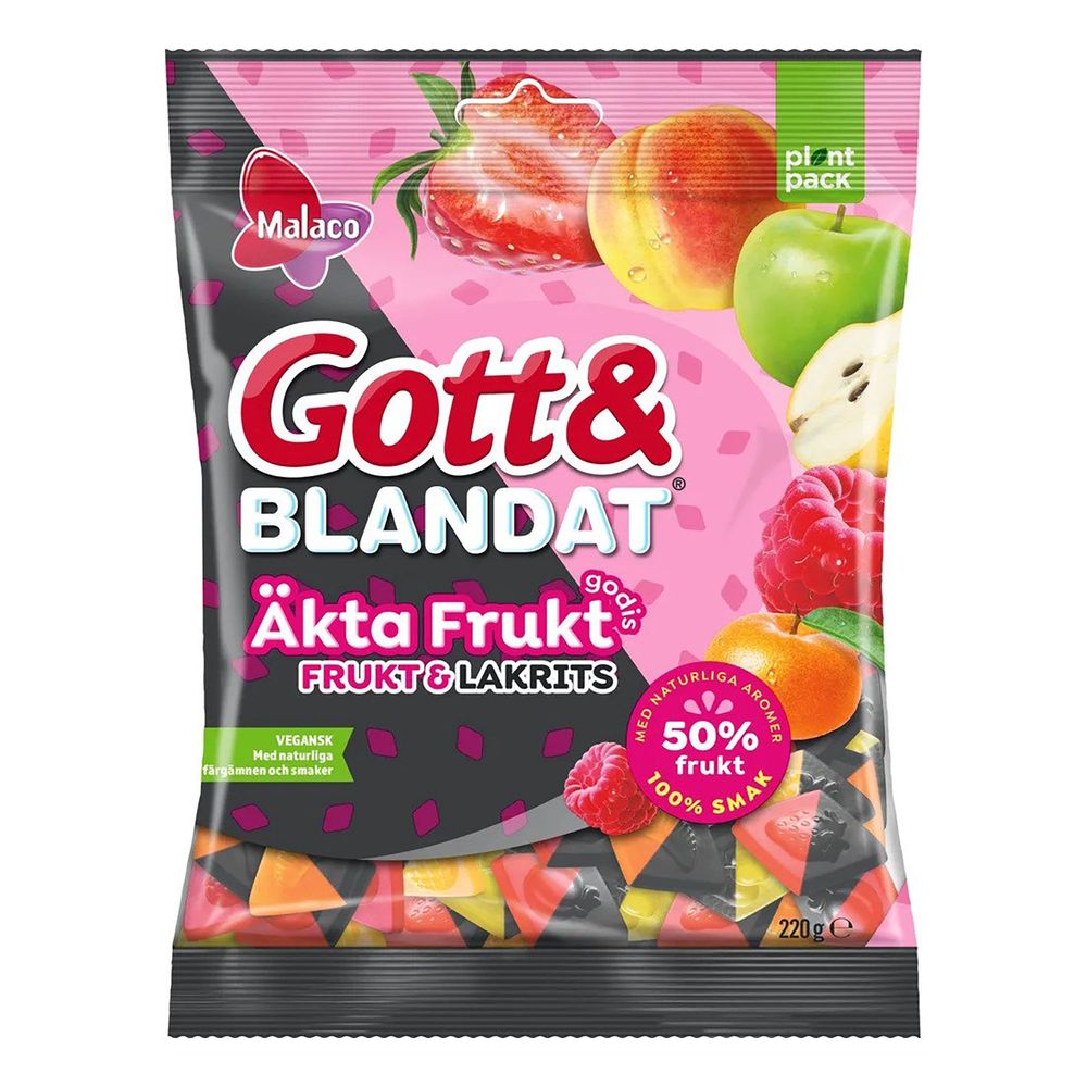 Gott & Blandat Ægte Frugt & Lakrids