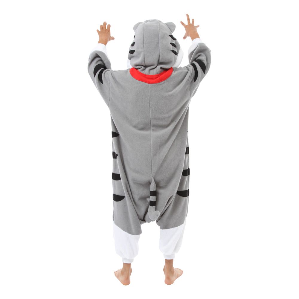 Grå Katt Barn Kigurumi