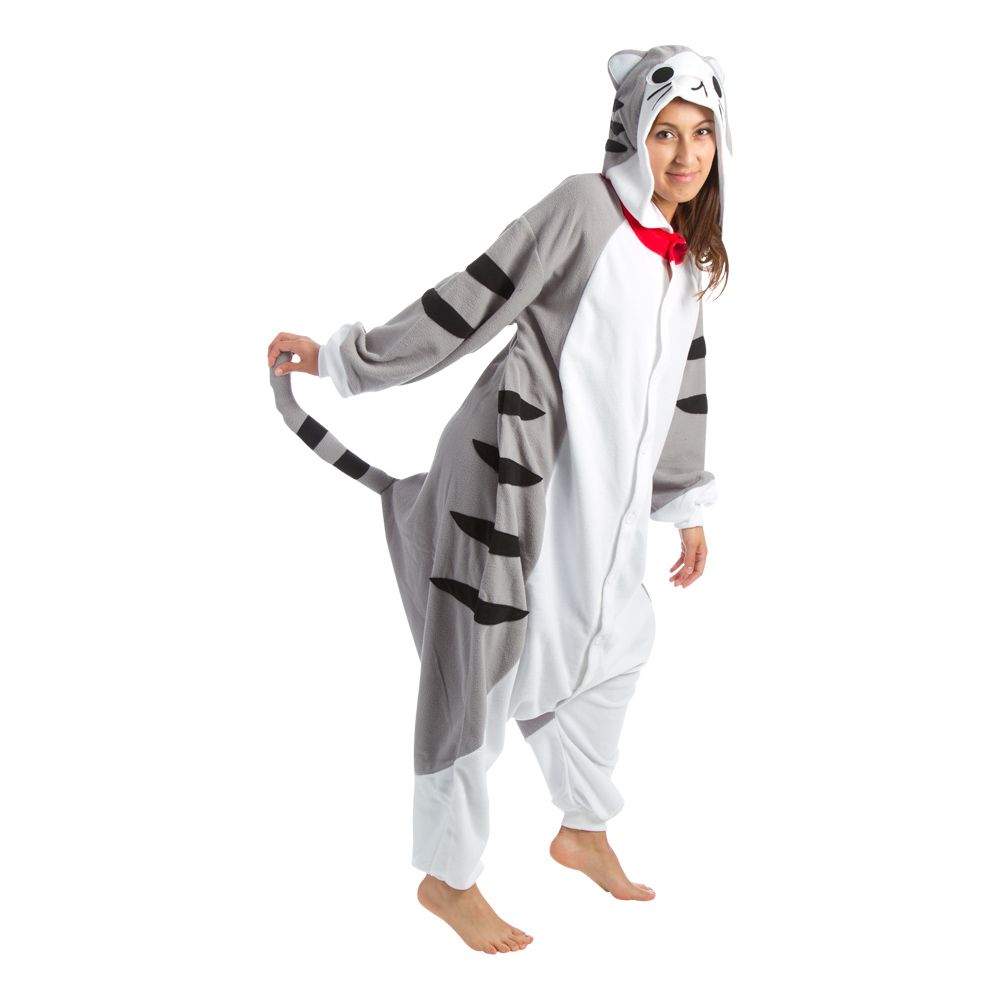 Grå Katt Kigurumi