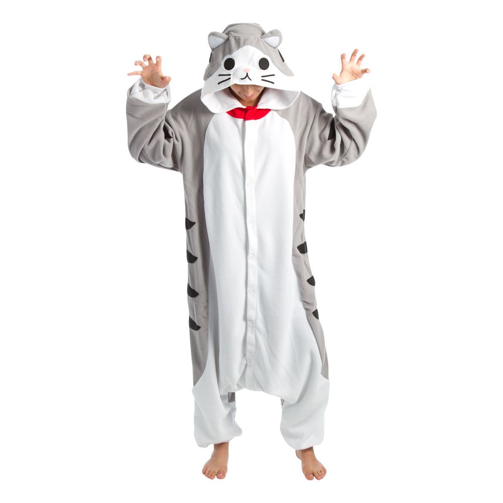 Grå Katt Kigurumi