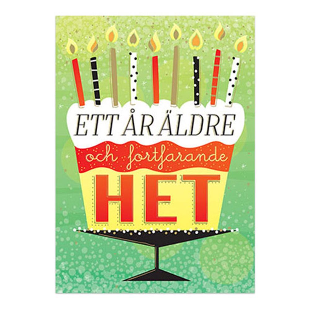 Gratulasjonskort Ett År Äldre Och Fortfarande Het