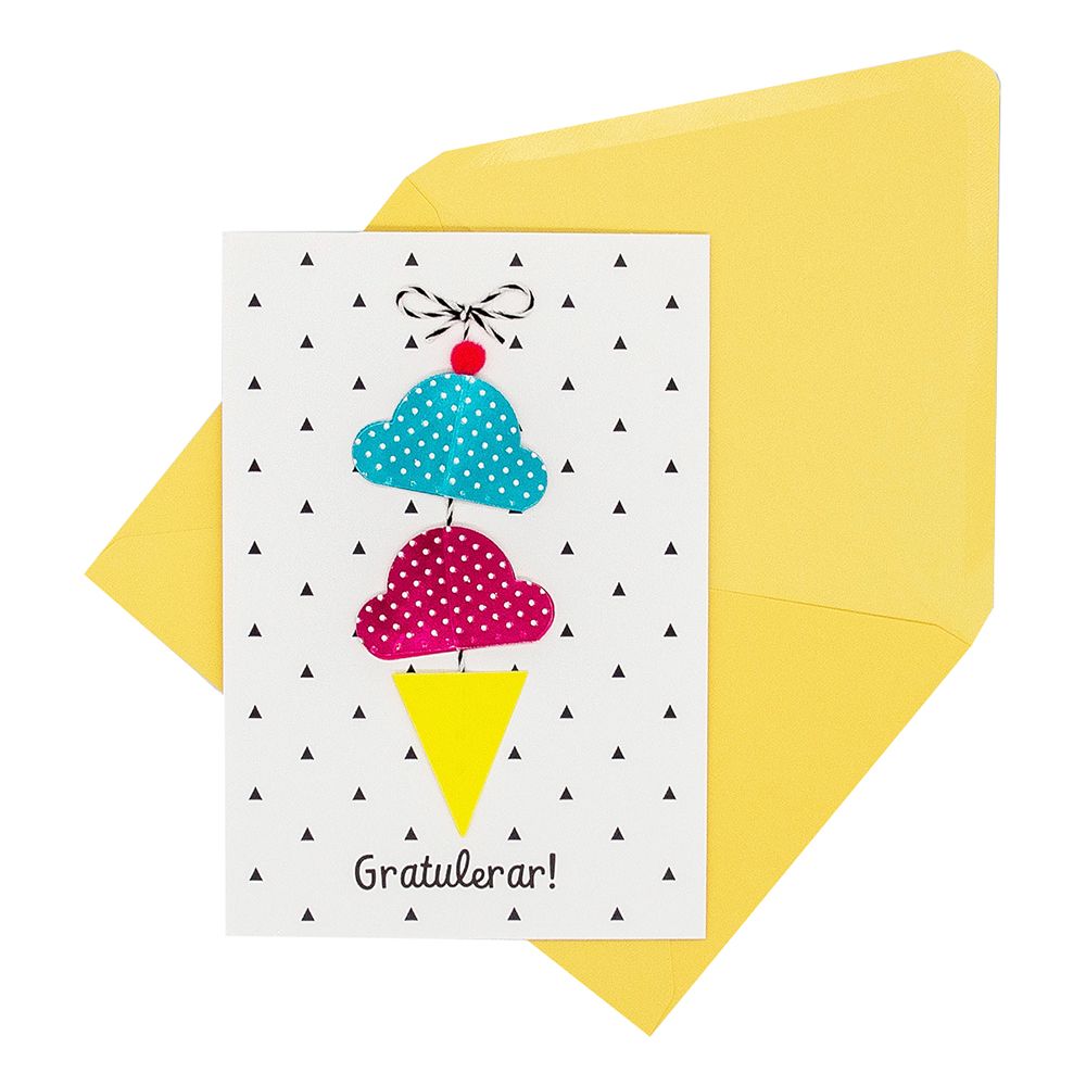 Gratulationskort Glass 3D