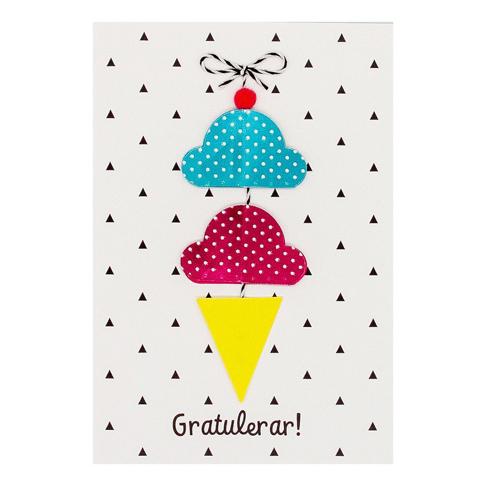 Gratulationskort Glass 3D