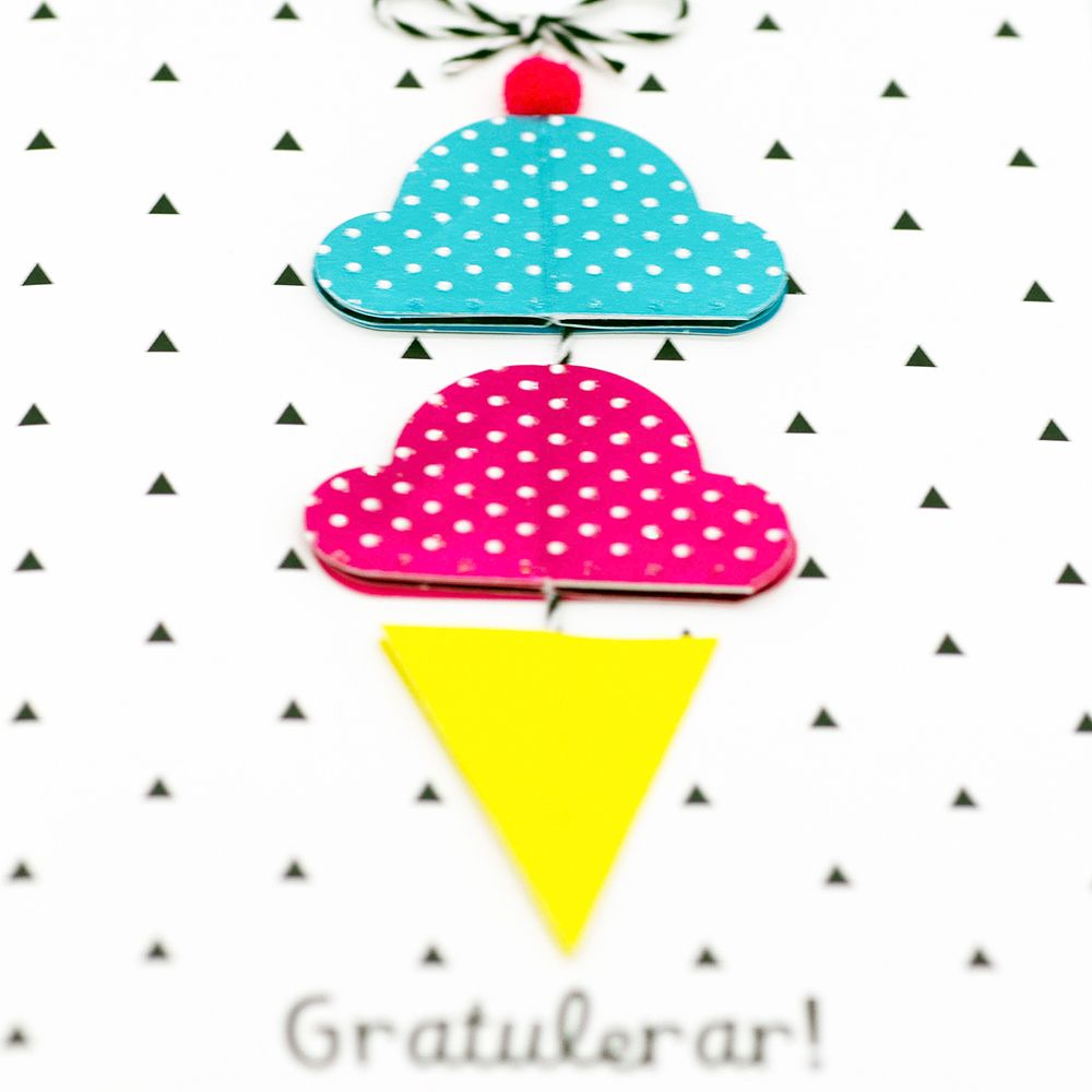 Gratulationskort Glass 3D
