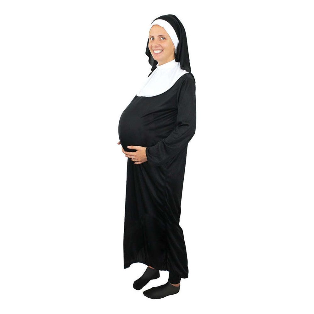 Højgravid Nonne Kostume