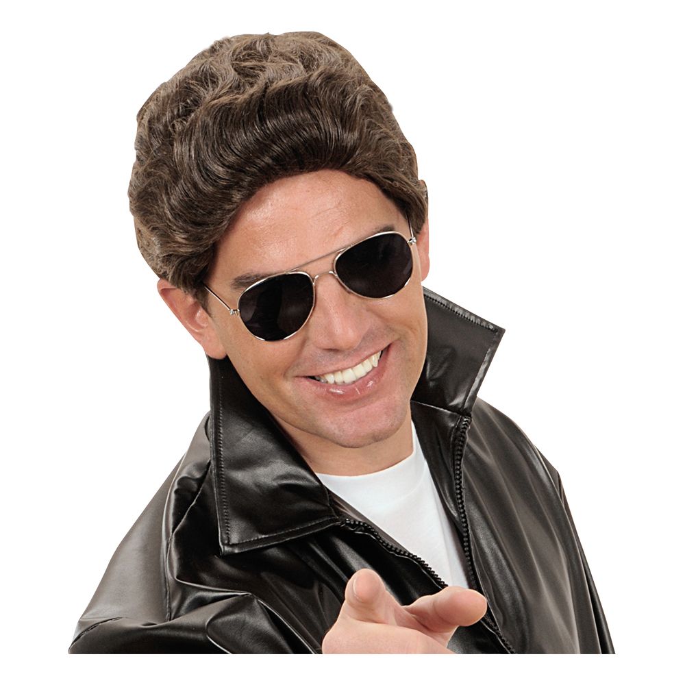 Grease Brun Parykk
