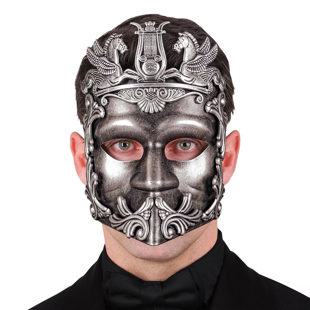 Græsk Maske Sølv