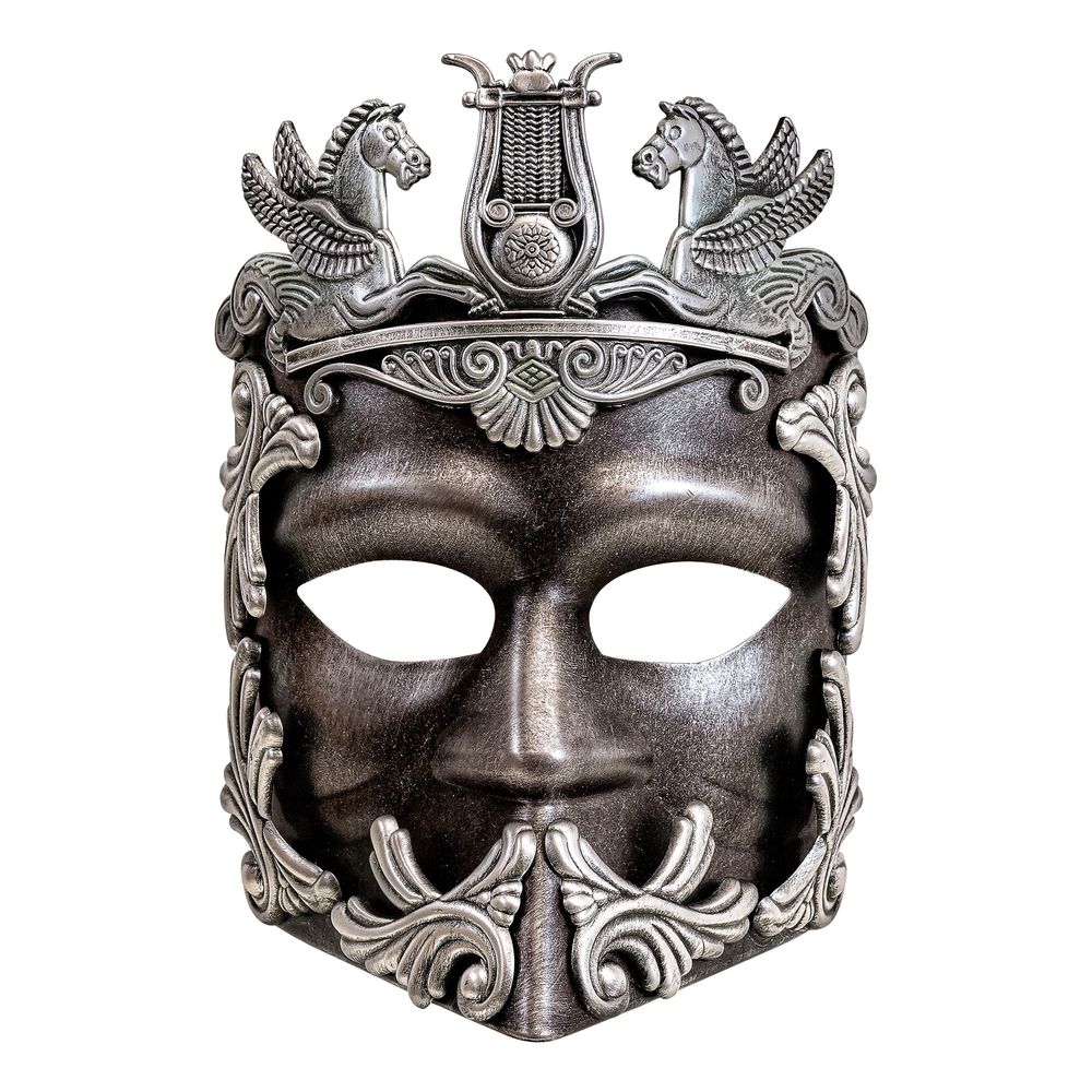 Græsk Maske Sølv