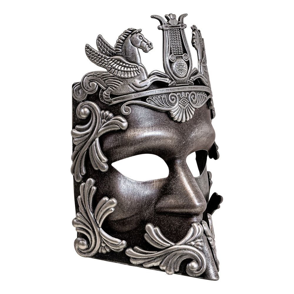 Græsk Maske Sølv