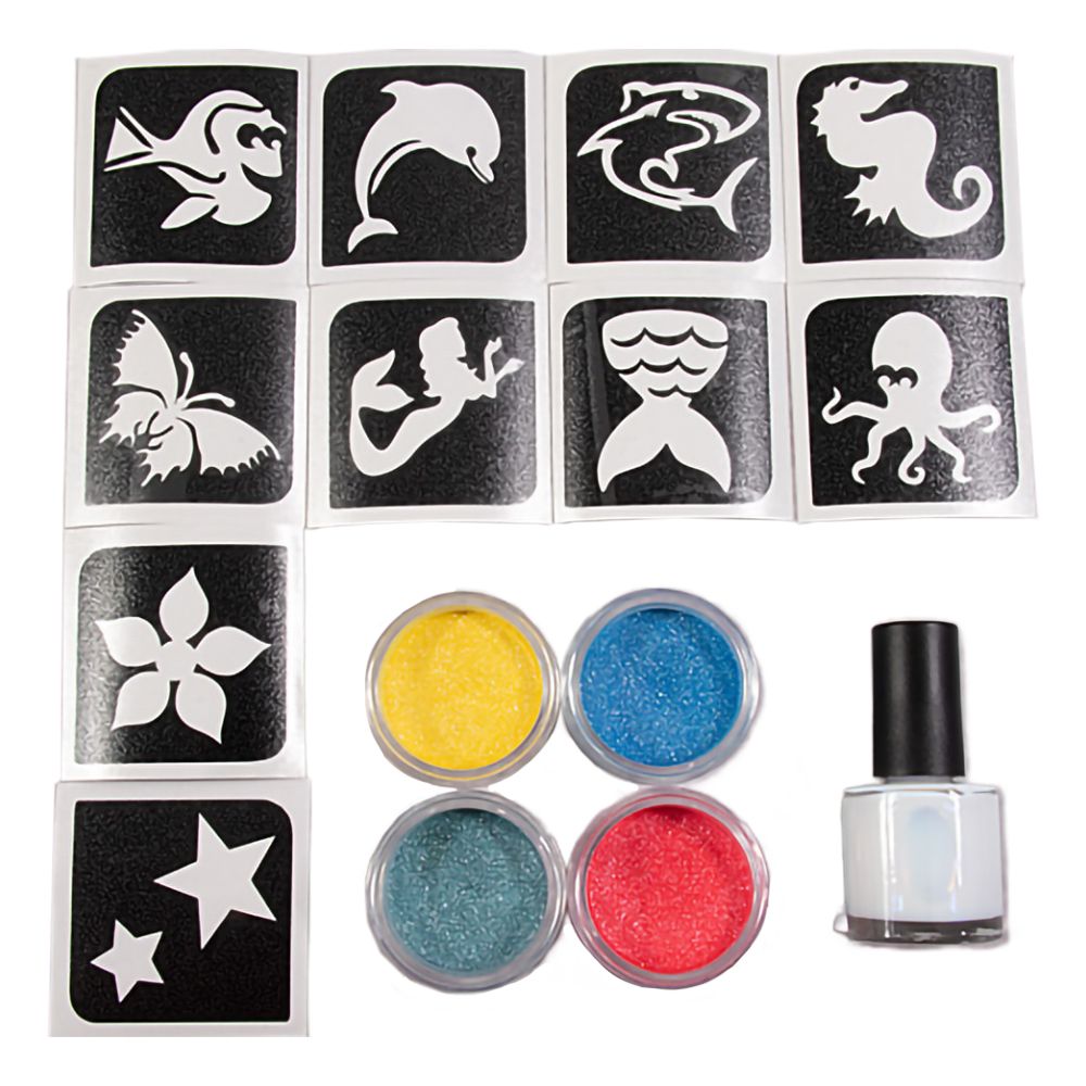 Grimas Sparkling Powder Tatuointisetti Aqua
