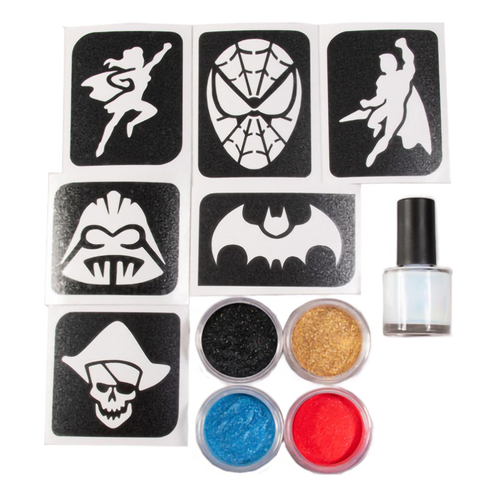 Grimas Sparkling Powder Tatoveringssæt Hero