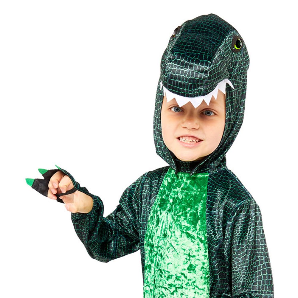Grønn Dinosaur Barn Kostyme