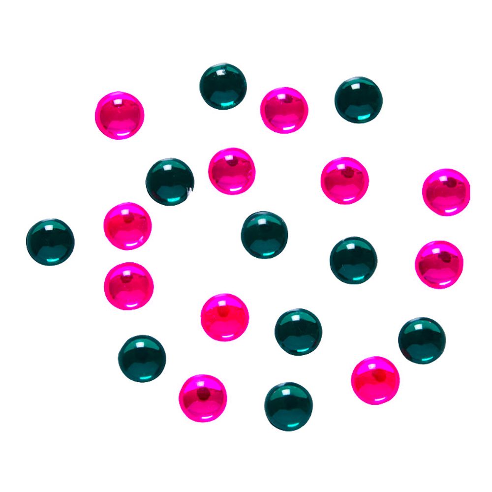 Gröna och Rosa Dekorationspärlor