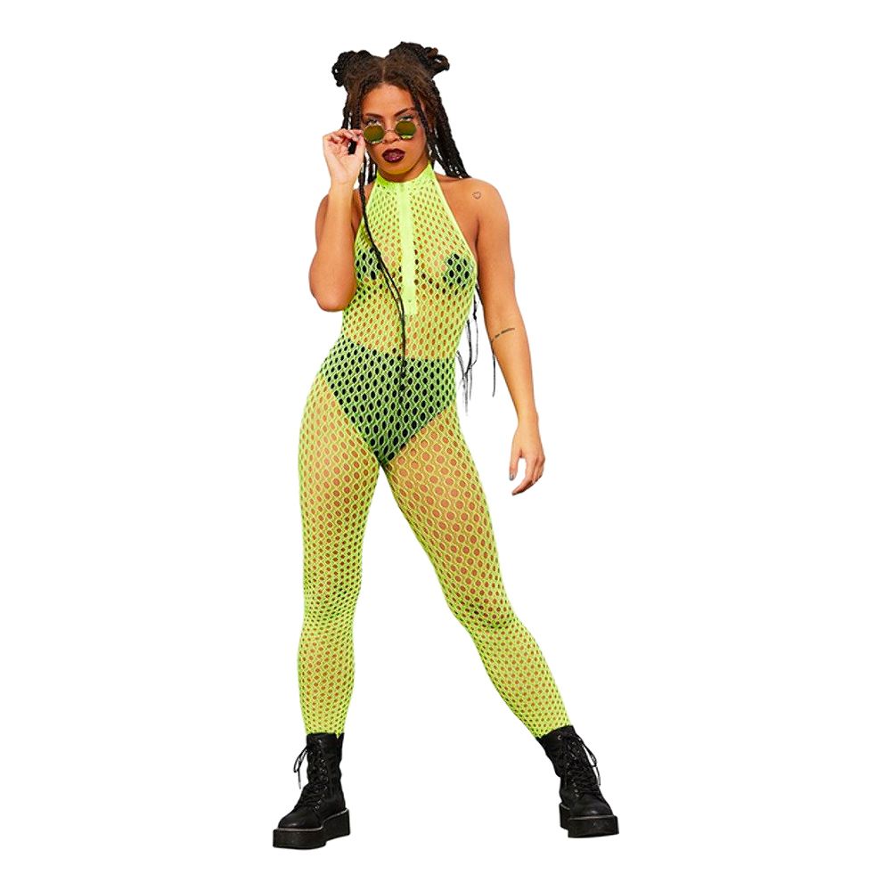Keltainen Hihaton Body Verkko