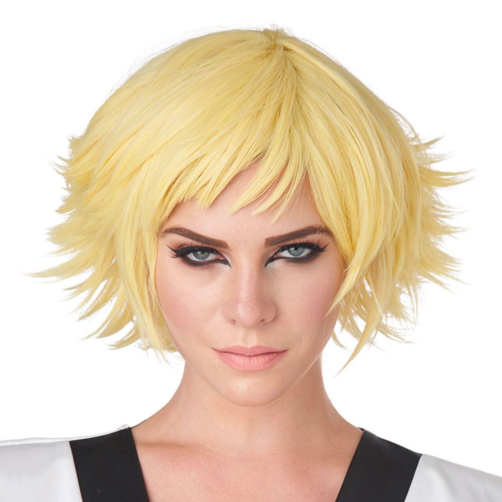 Gul Cosplay Parykk Kort