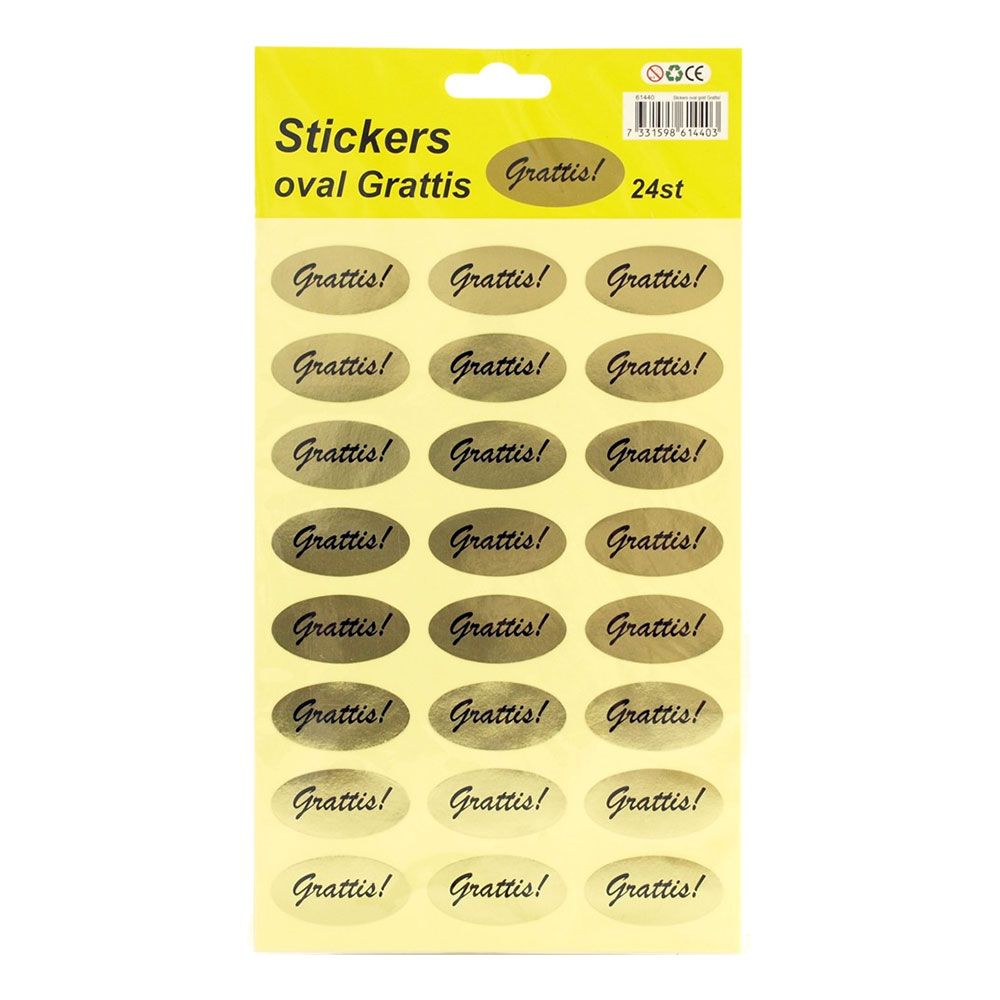 Kultaiset Stickers Grattis