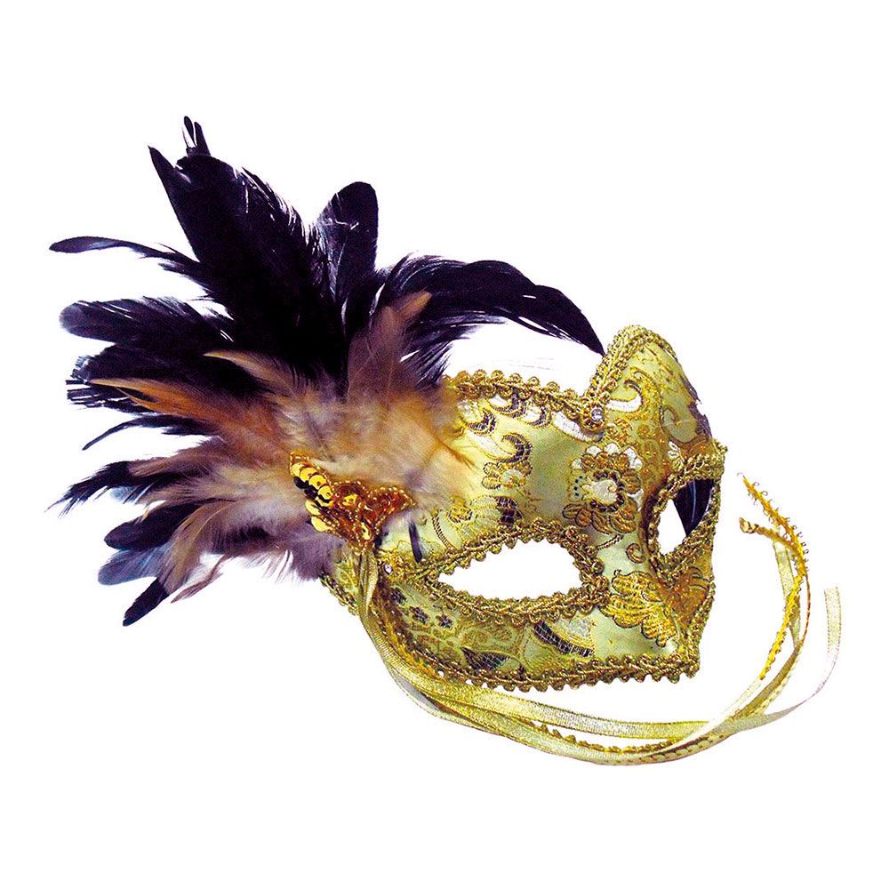 Guldfärgad Maskeradbal Mask