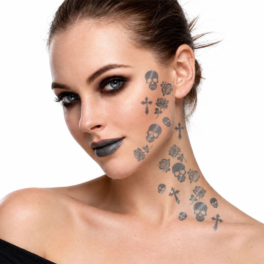Halloween Tatoveringer Sølv