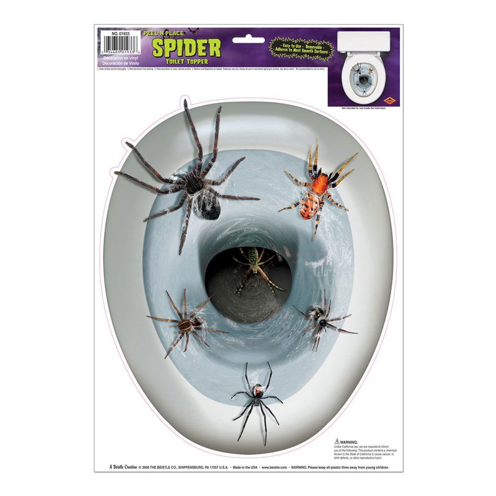 Halloween Toiletdekoration Edderkopper