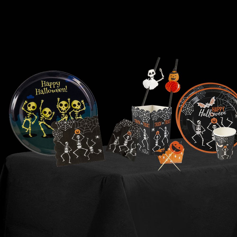 Halloweendukning Paket Halloween Skelett