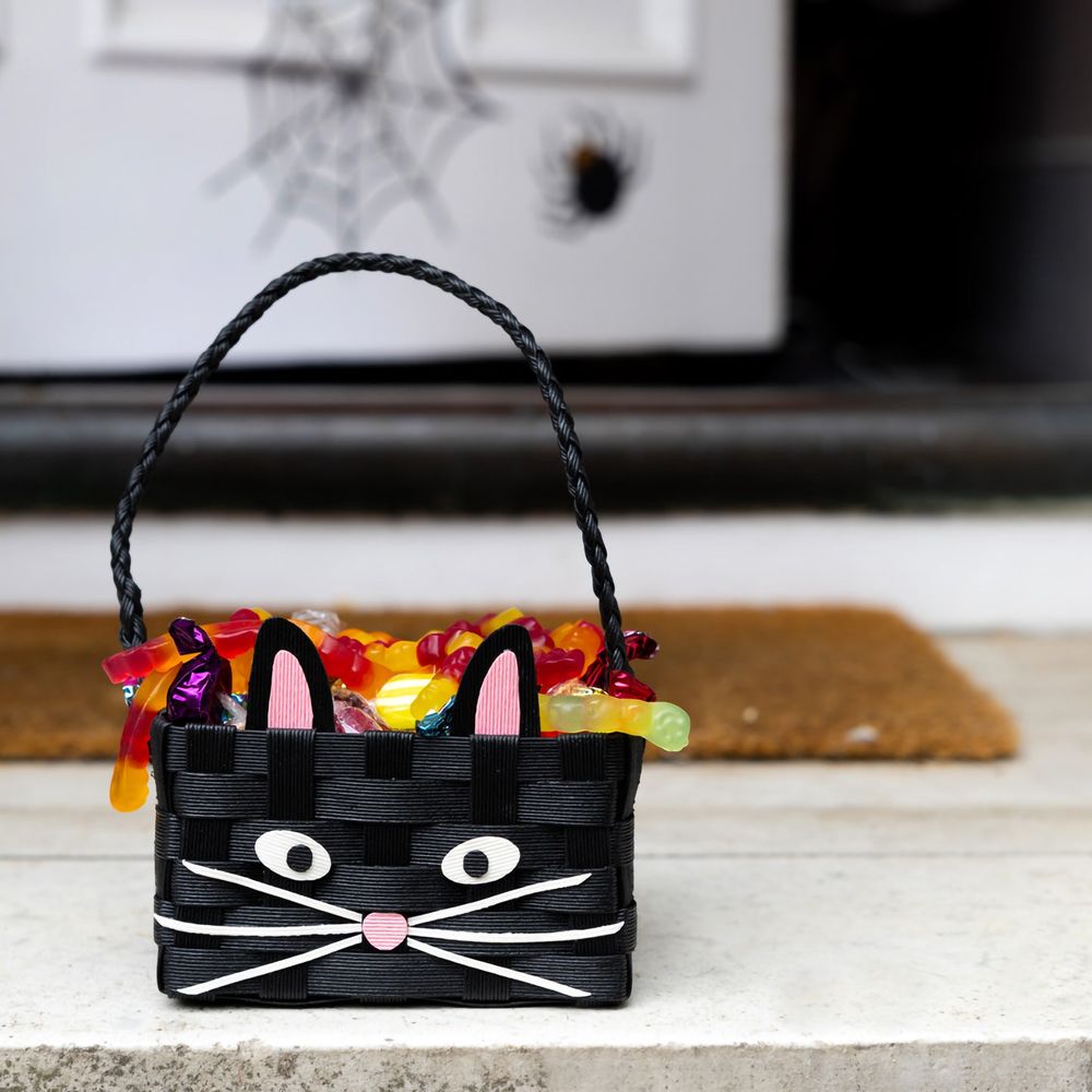 Halloweenkorg Svart Katt