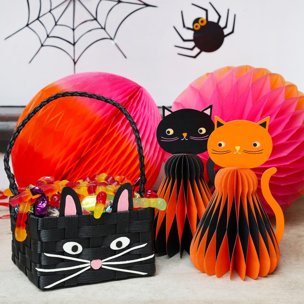 Halloweenkorg Svart Katt