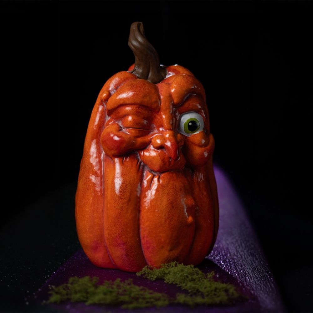 Halloweenkurpitsa Kasvoilla Suuri
