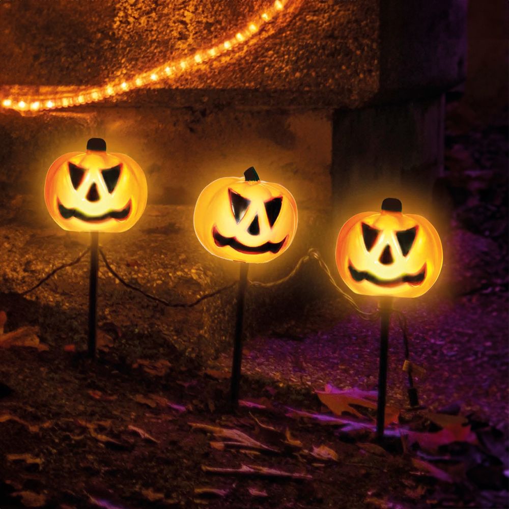 Halloweengresskar Hagebelysning