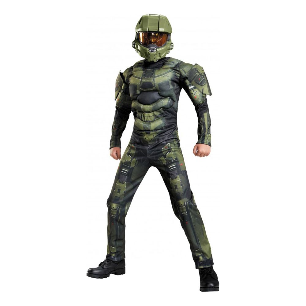 Halo Master Chief Muskeleilla Lasten Naamiaisasu