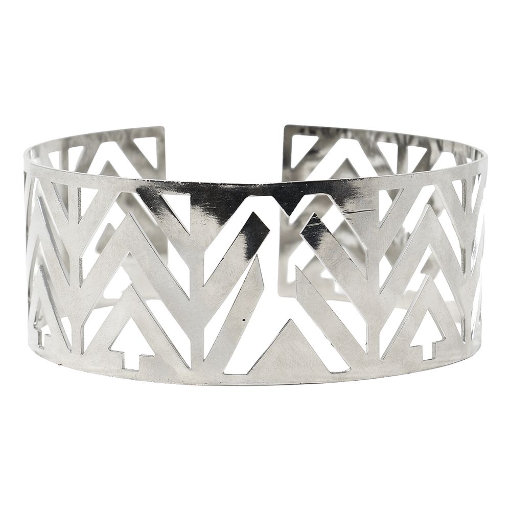 Halskæde Choker Futuristisk Sølv