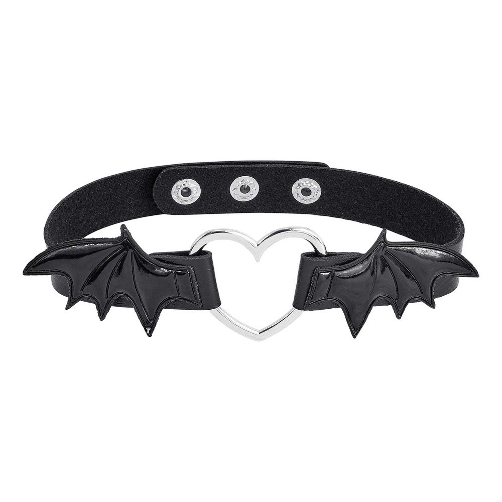 Halsketju Choker Sydän Lepakko