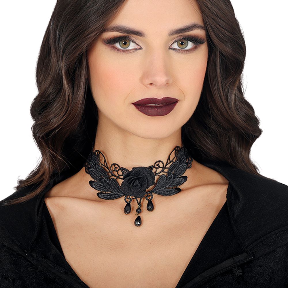 Choker Halskjede med Rose