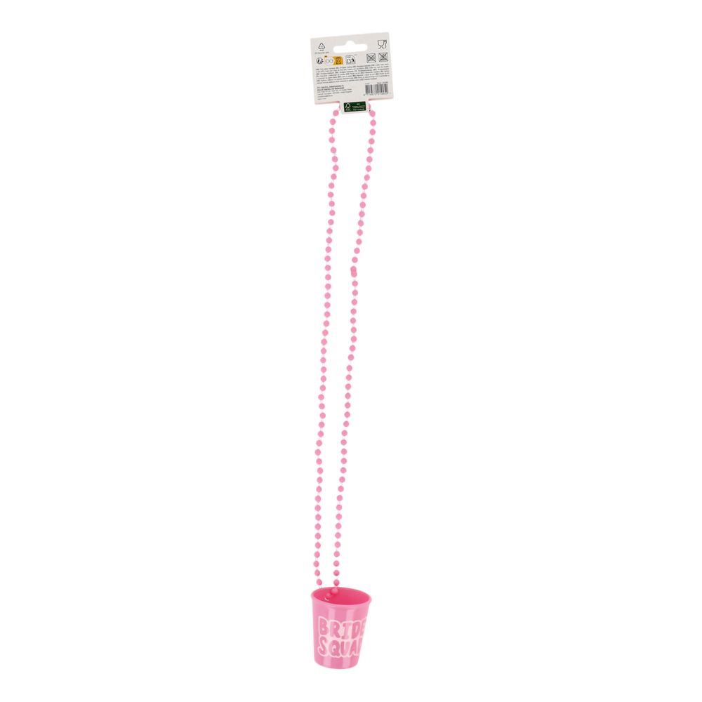 Halsband med Shotglas Bride Squad