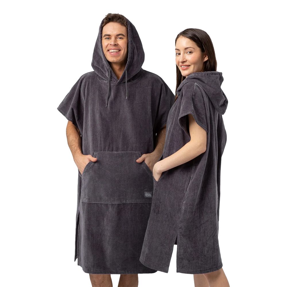 Håndkle Poncho Grå