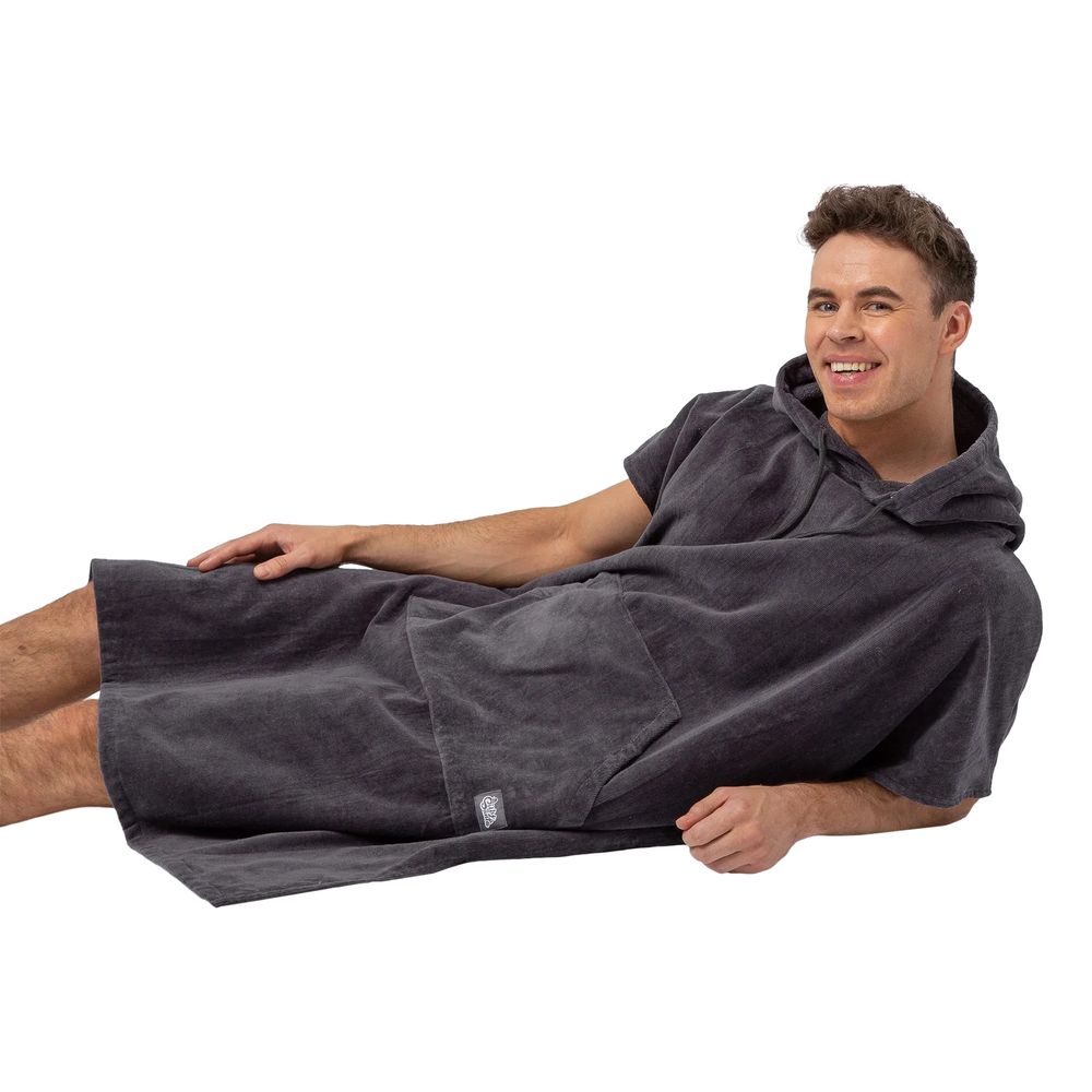 Håndkle Poncho Grå