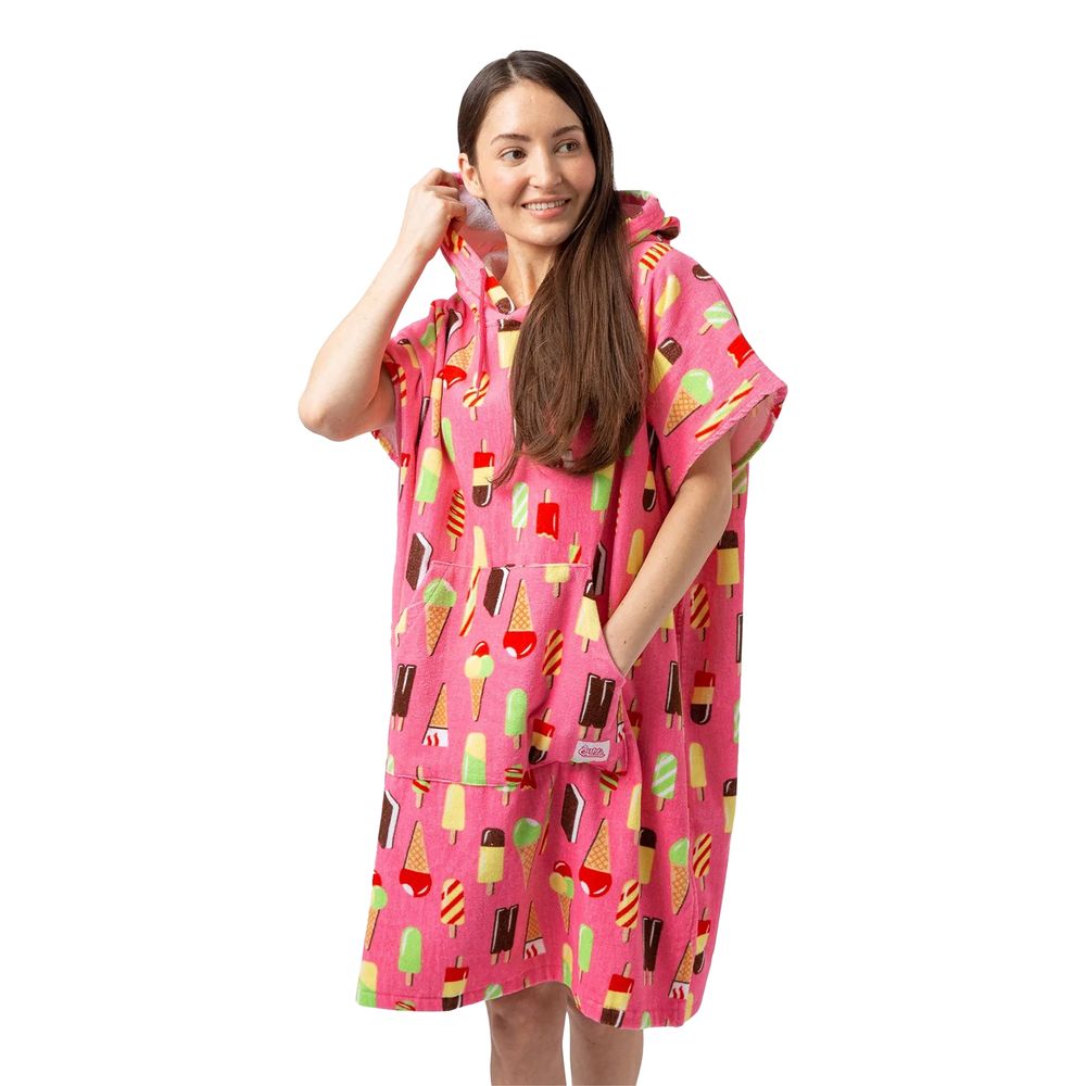 Handduks Poncho Isglass Rosa