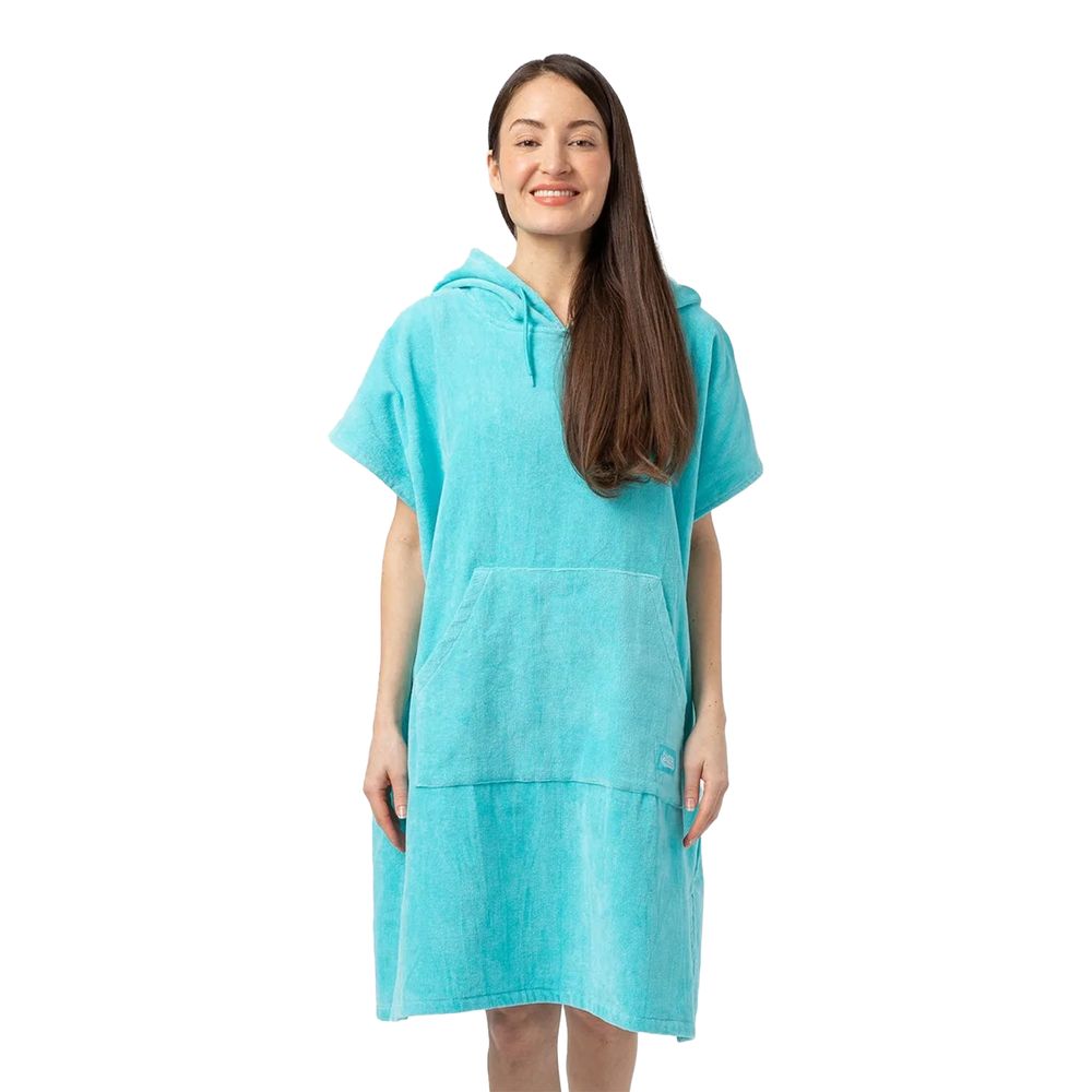 Håndkle Poncho Korallblå