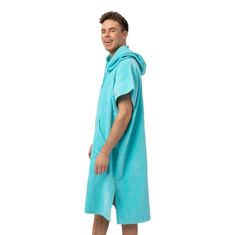 Håndkle Poncho Korallblå