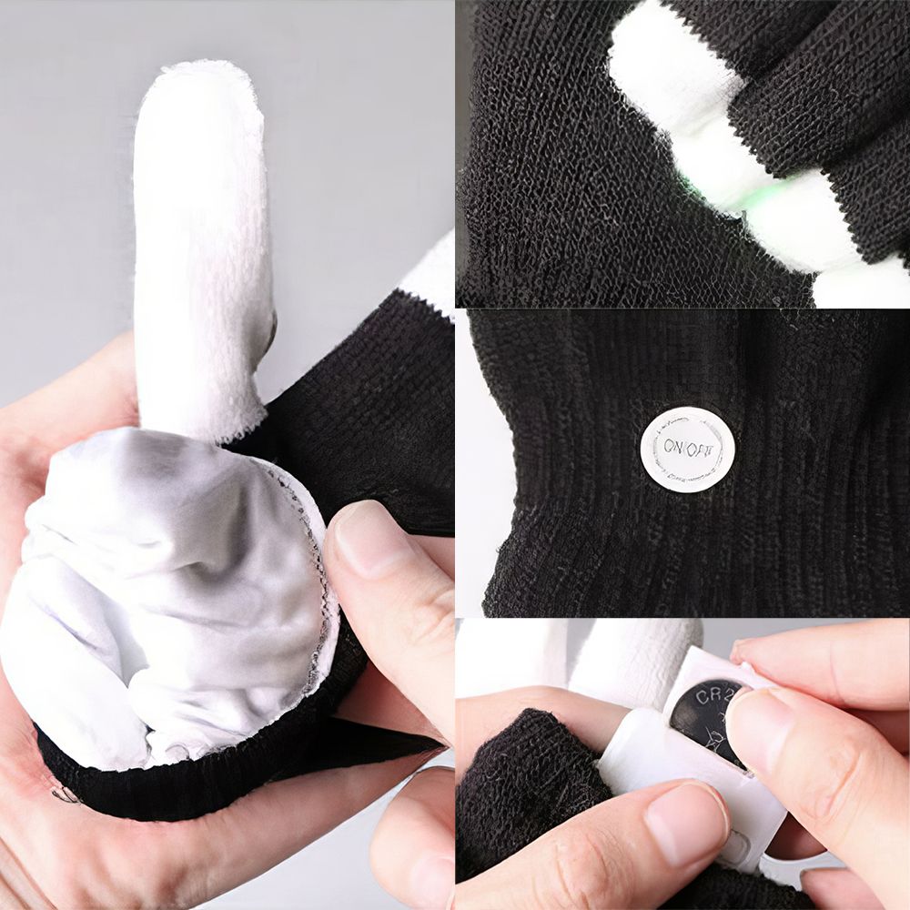 Handskar med LED Fingertoppar