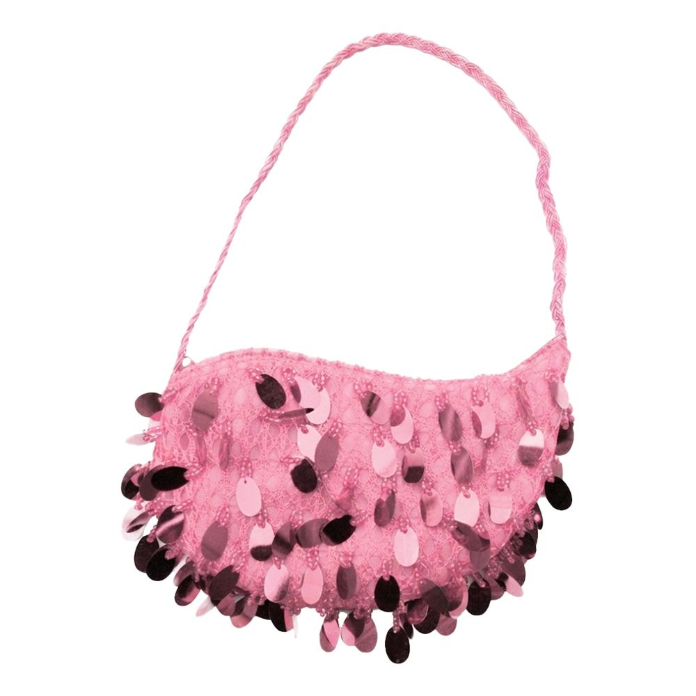 Handväska med Paljetter Rosa