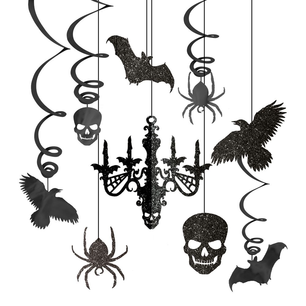 Hengende Dekorasjoner Glitter Halloween