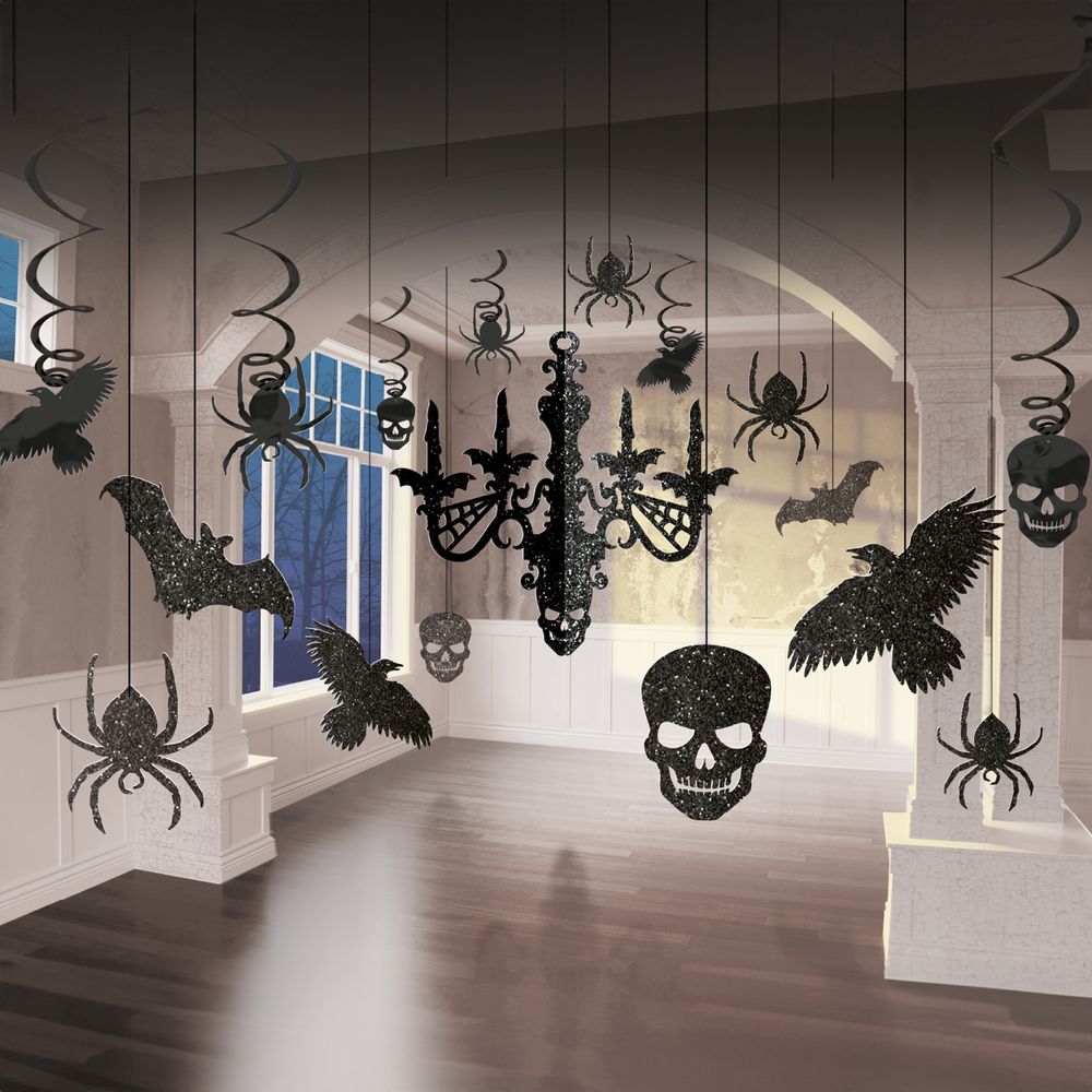 Hengende Dekorasjoner Glitter Halloween
