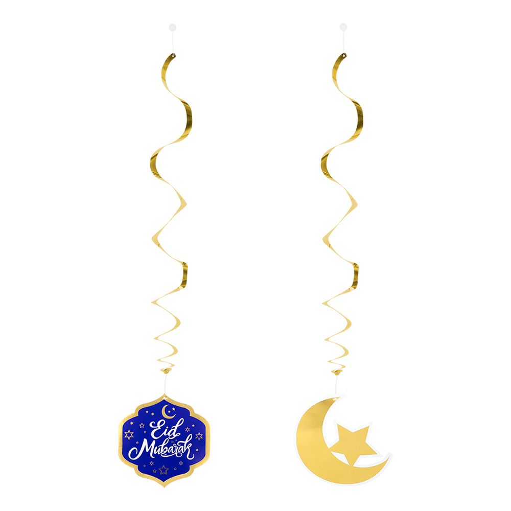 Hængende Swirls Eid Mubarak